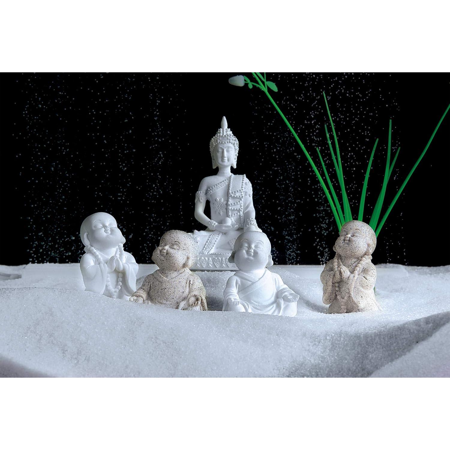 Estatua de Buda Pescado Sin Preocupaciones 11cm Arenisca