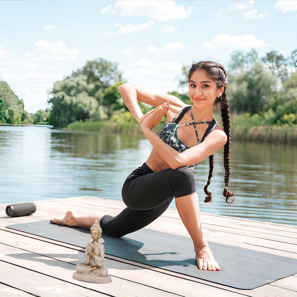 Estatua de Buda Pequeña de Arenisca 8cm para Jardín