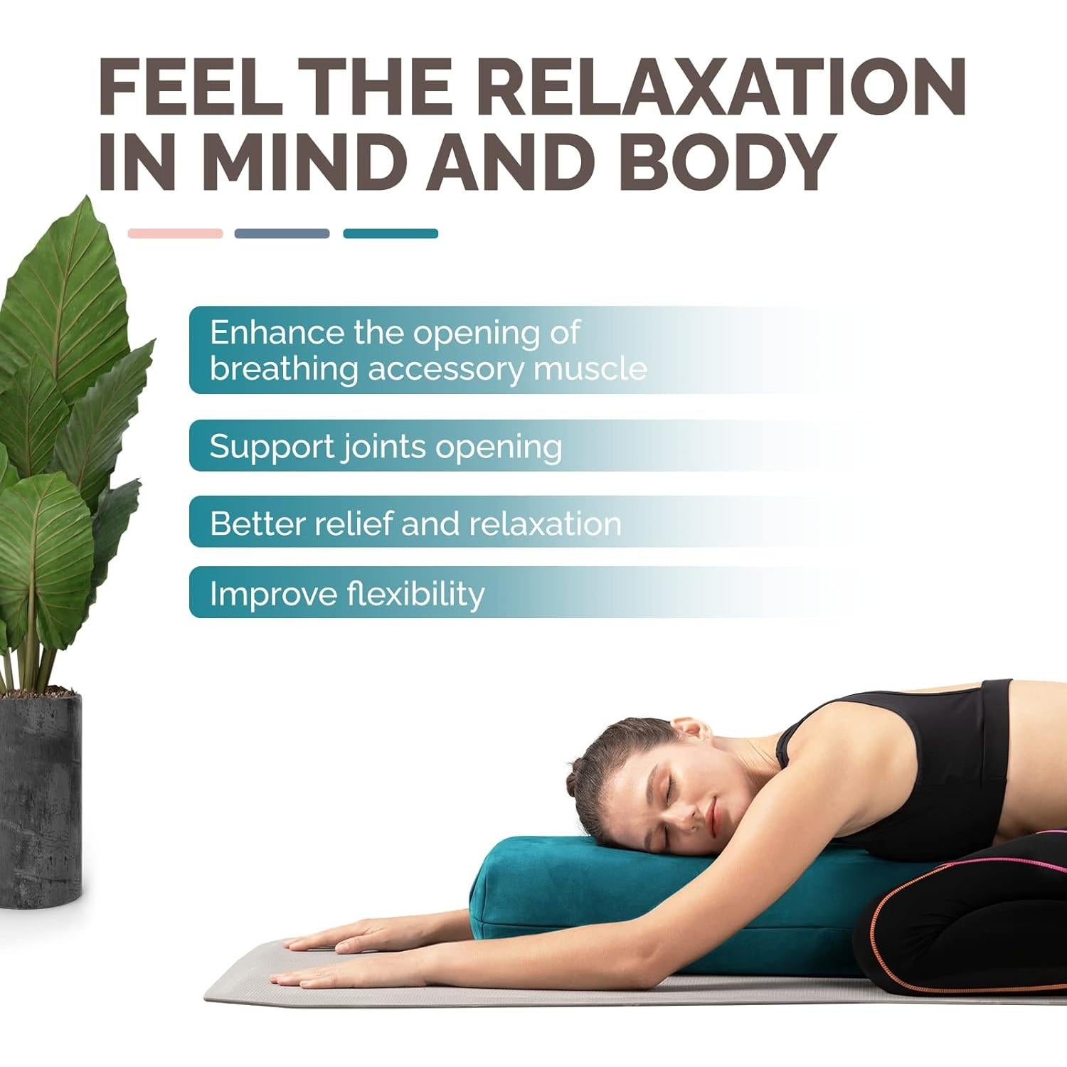 Cojín de Yoga Yes4All DWYZ Esmeralda Triple Capa 68.58x25.4cm