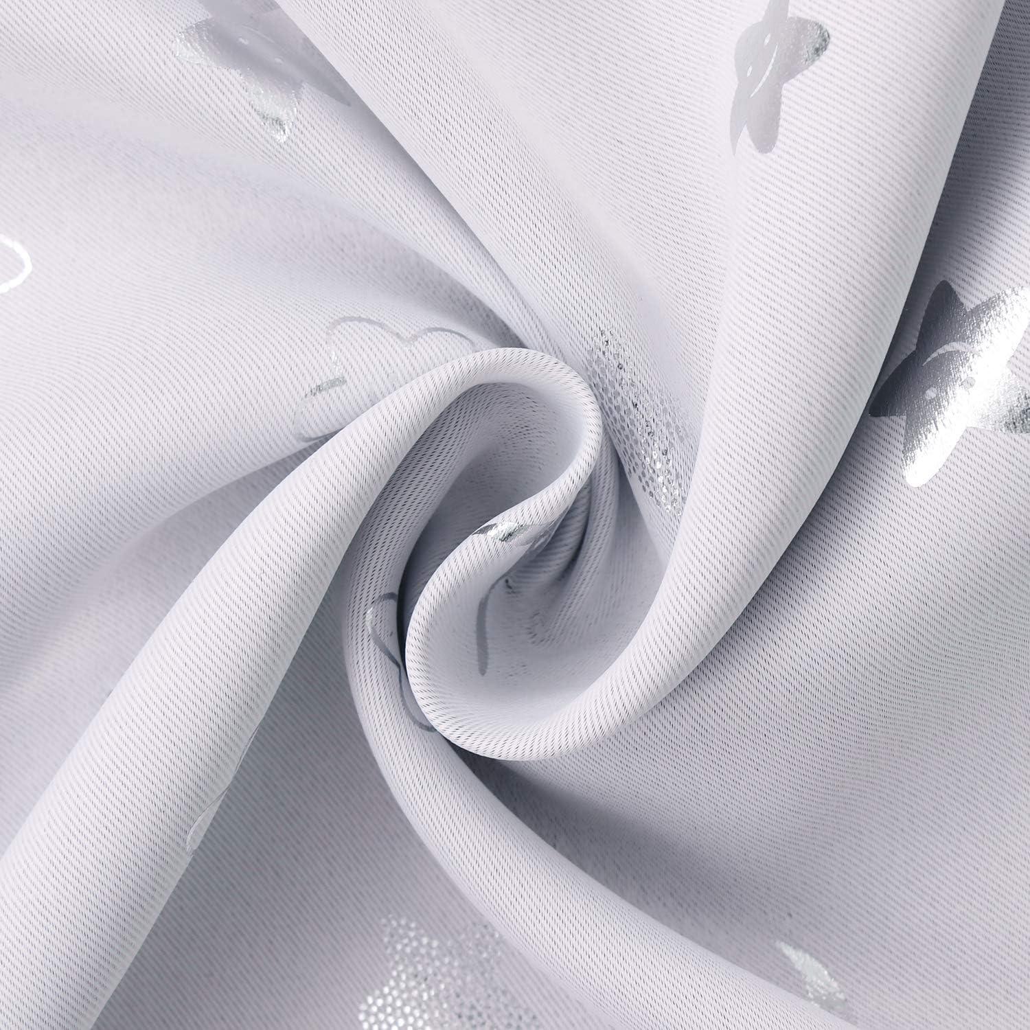 Cortinas Opacas BGment 2 Paneles Estrella y Luna 132x182 cm