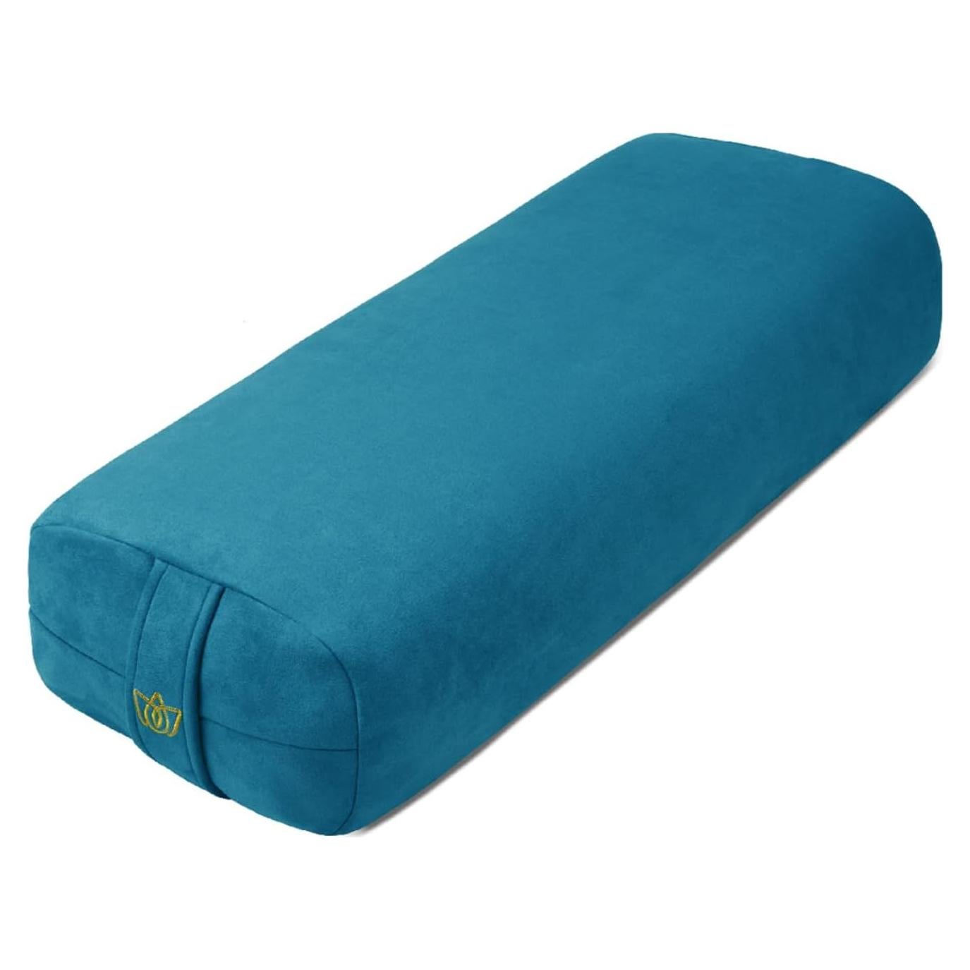 Almohada Bolster de Yoga Florensi - Terciopelo Azul 66x27.9 cm