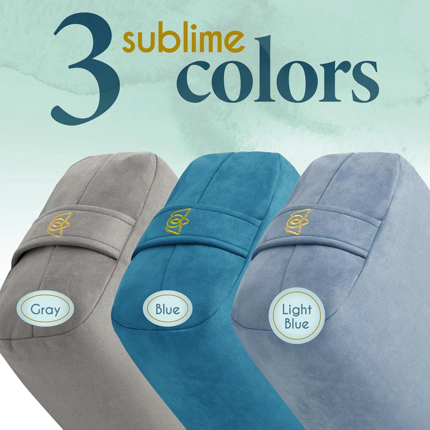 Almohada Bolster de Yoga Florensi - Terciopelo Azul 66x27.9 cm