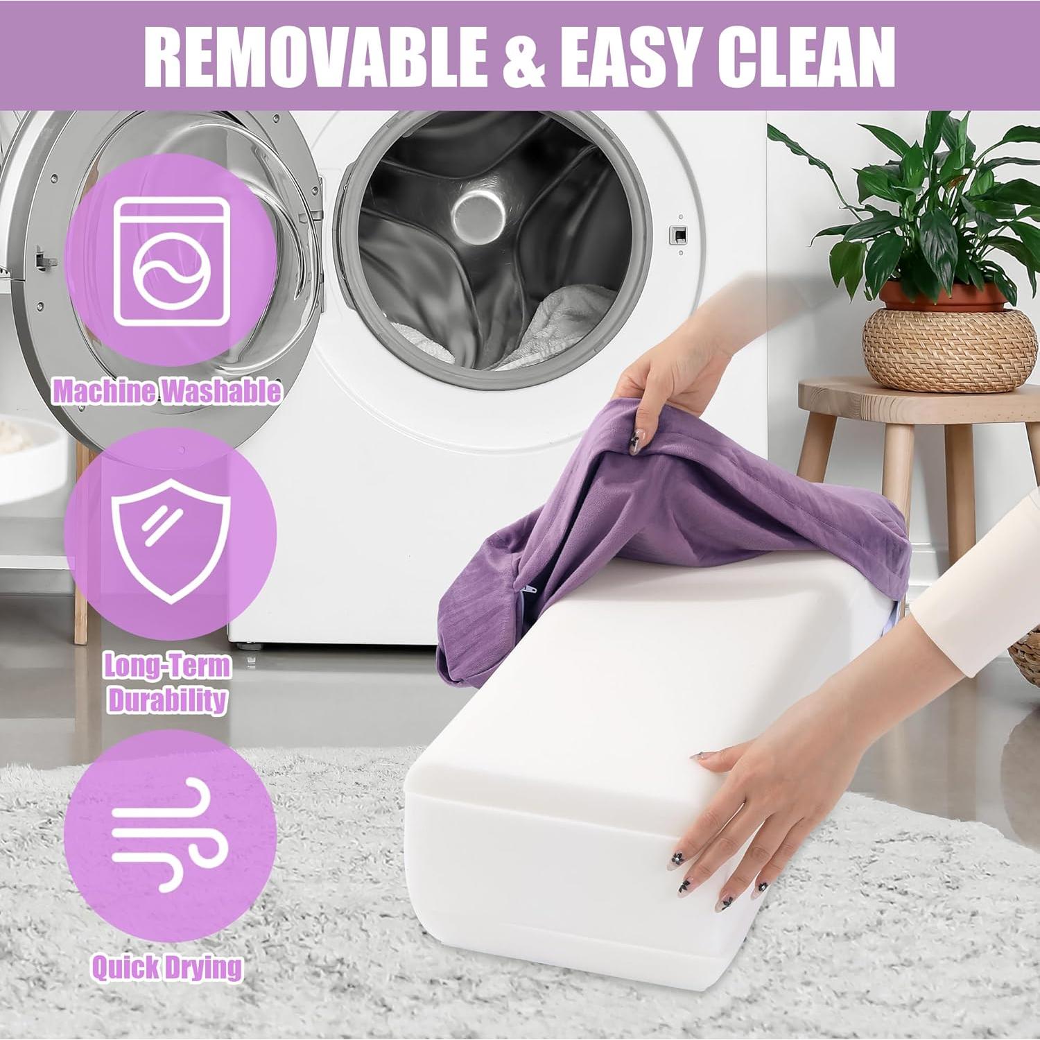 Almohada de Yoga Bolster MABOZOO 65x25cm Lavable Púrpura