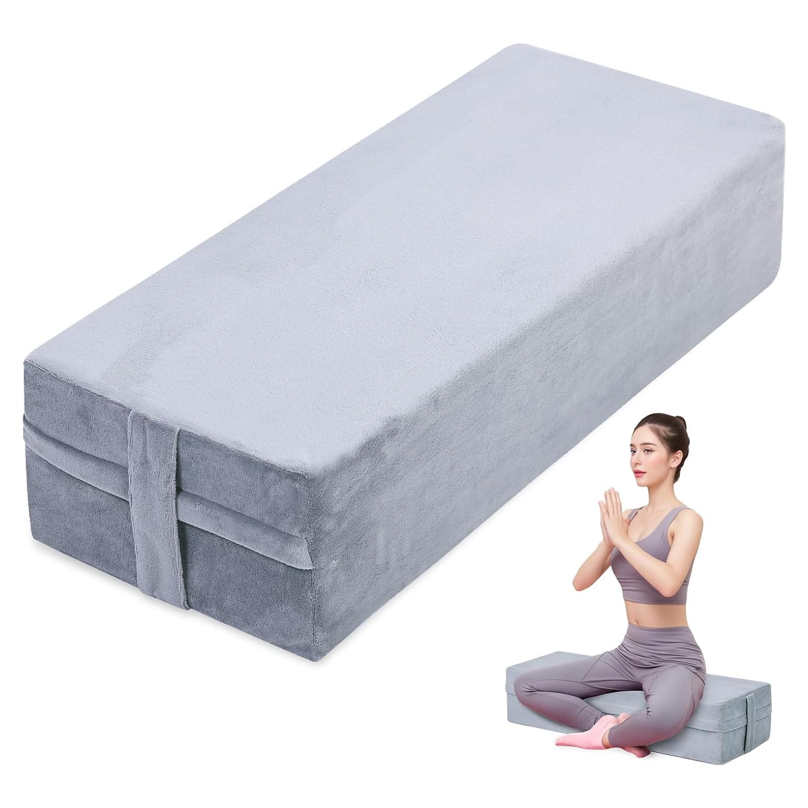 Almohada Bolster de Yoga GOFORIT 67.3x24.1x15.2cm Gris
