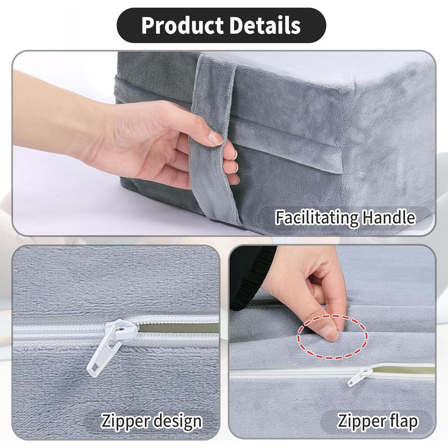 Almohada Bolster de Yoga GOFORIT 67.3x24.1x15.2cm Gris