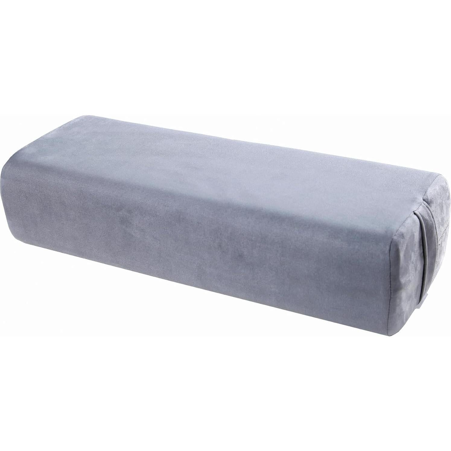 Almohada Bolster de Yoga NGT 65x25cm Espuma Lavable Gris