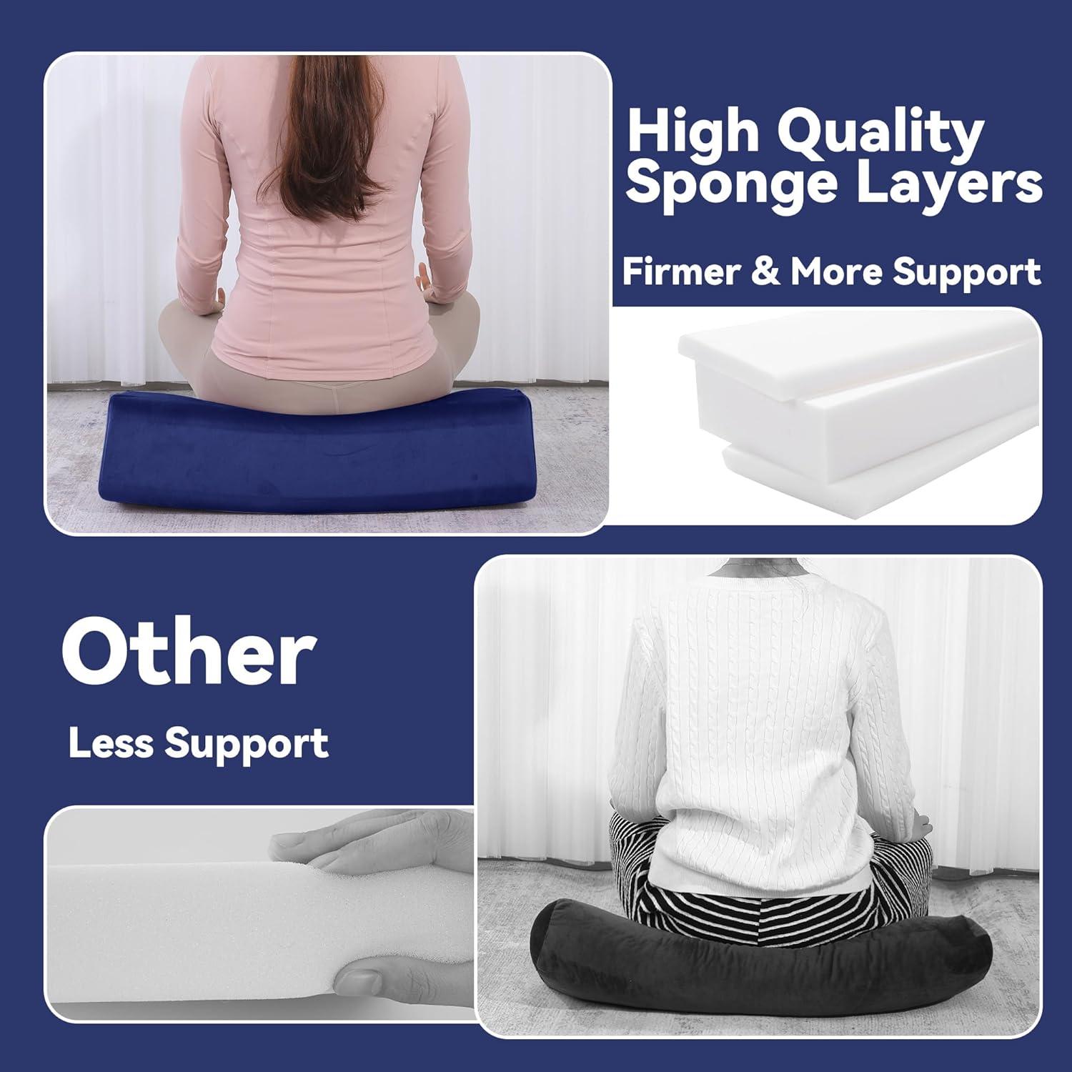 Cojines de Yoga MABOZOO - Terciopelo y Espuma Alta Densidad
