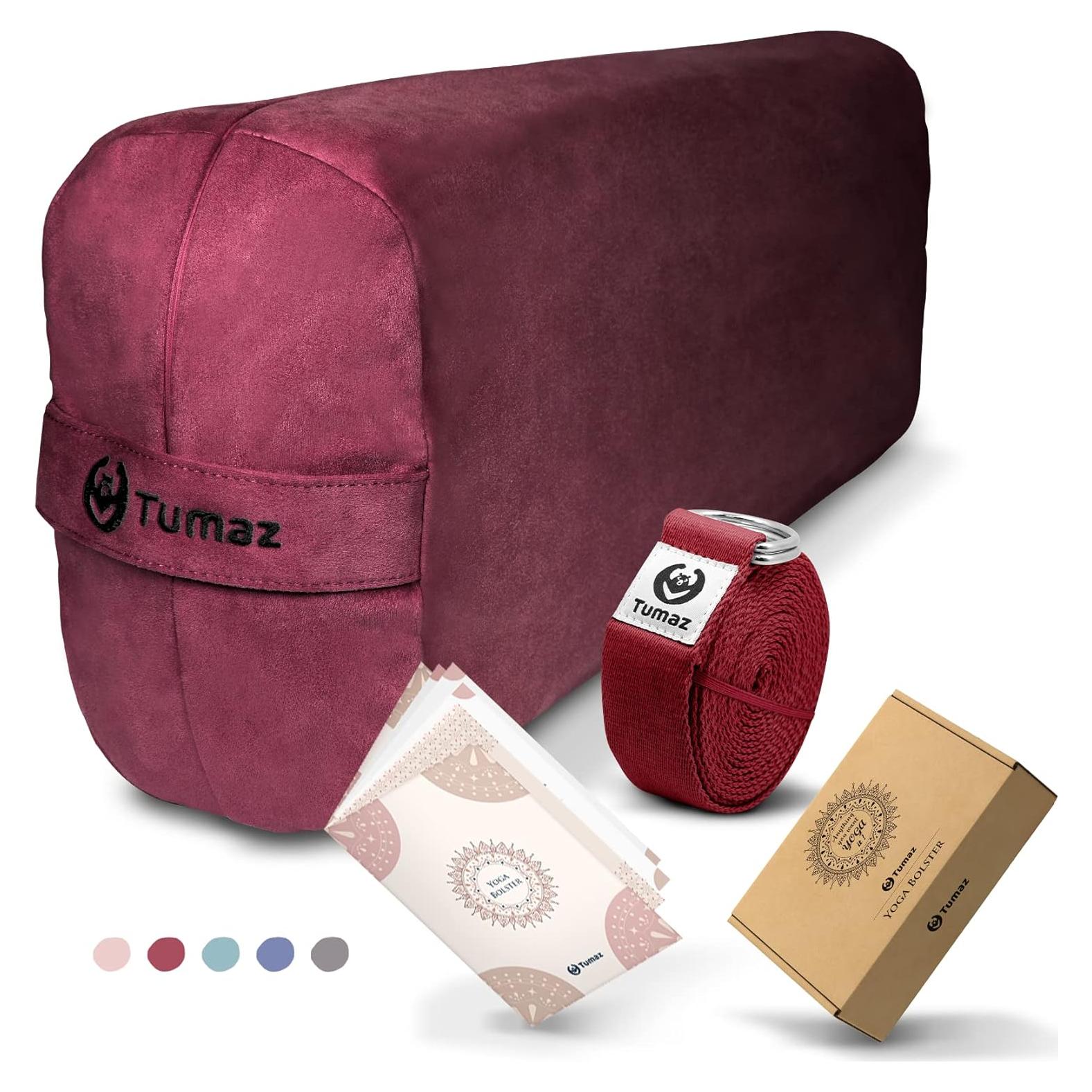 Conjunto de Cojines de Yoga Tumaz - Almohada Meditación Burdeos