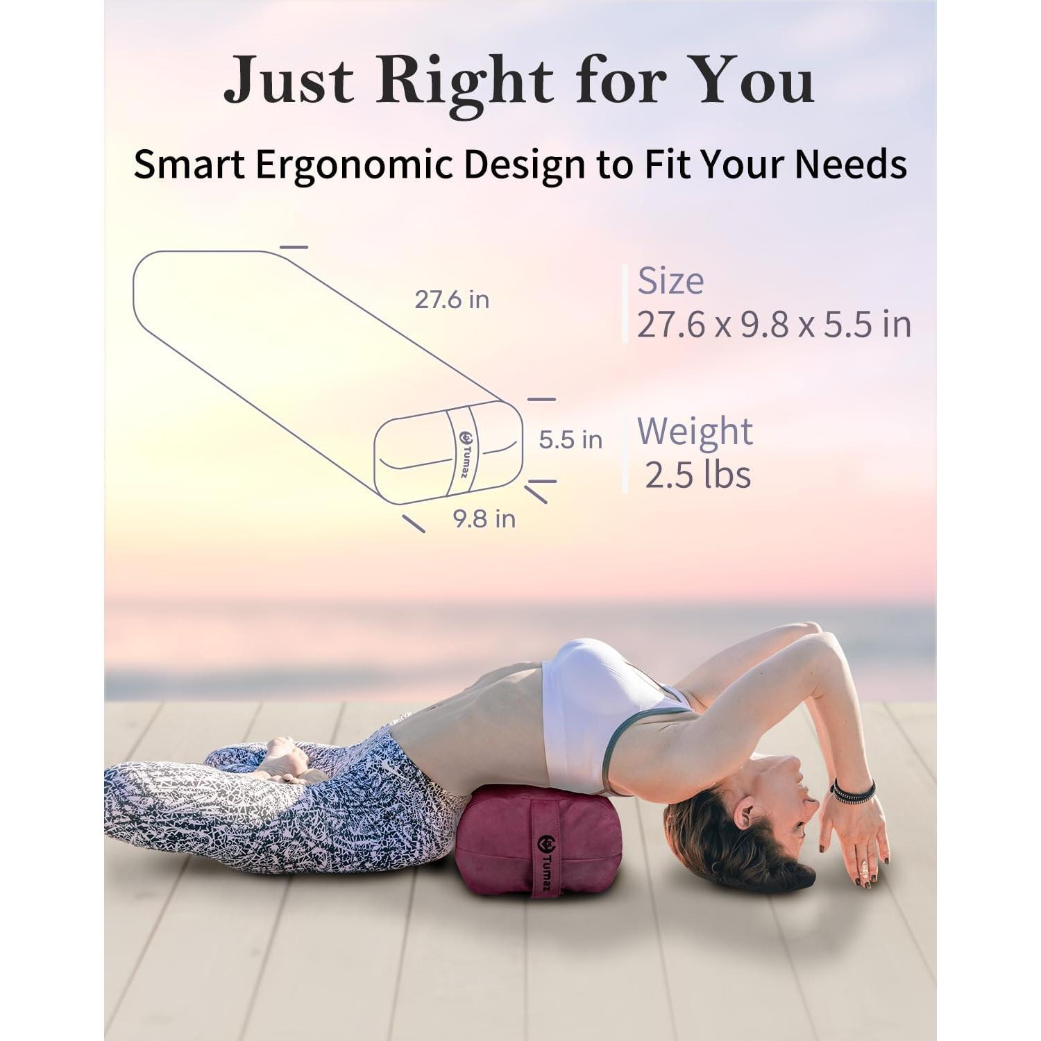 Conjunto de Cojines de Yoga Tumaz - Almohada Meditación Burdeos