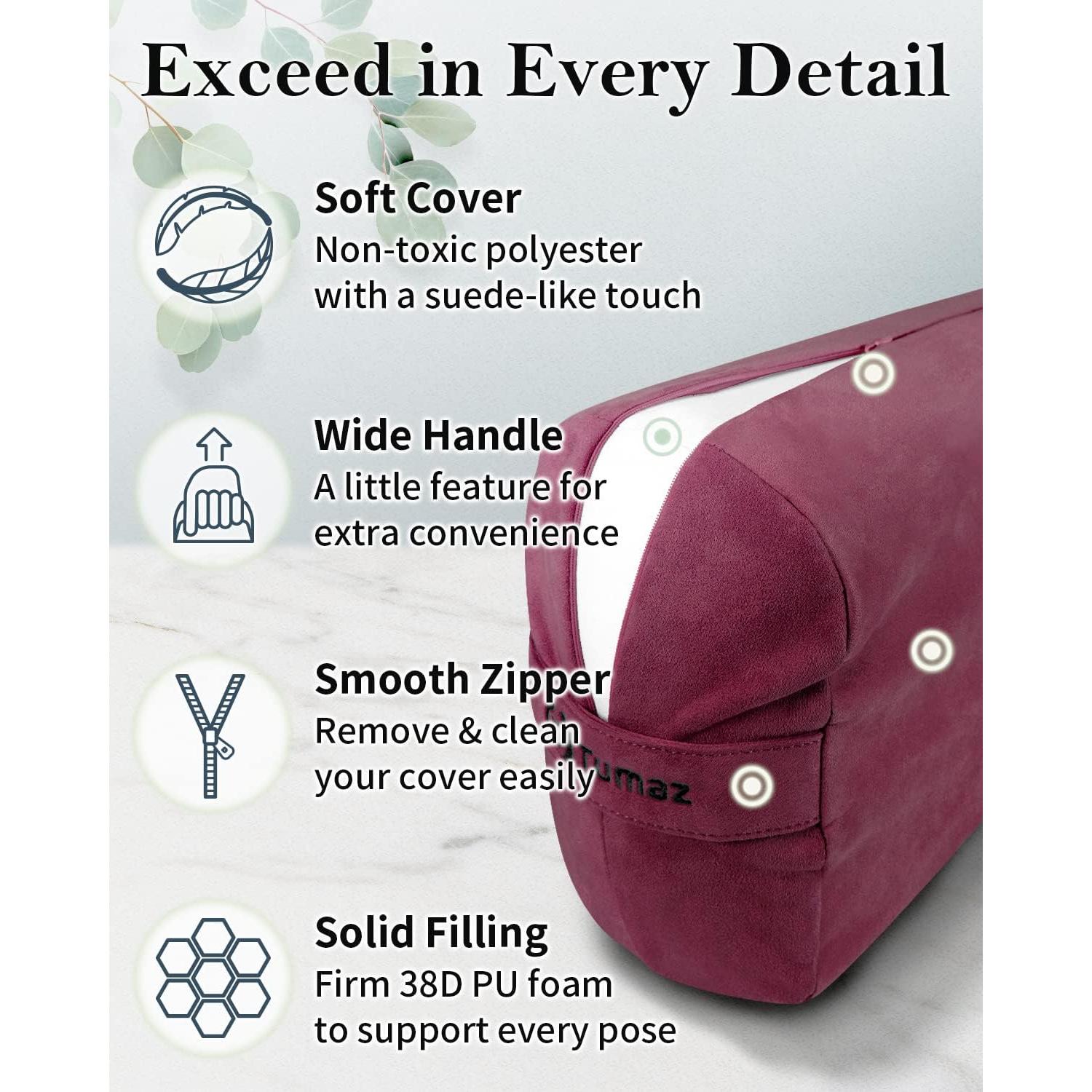 Conjunto de Cojines de Yoga Tumaz - Almohada Meditación Burdeos