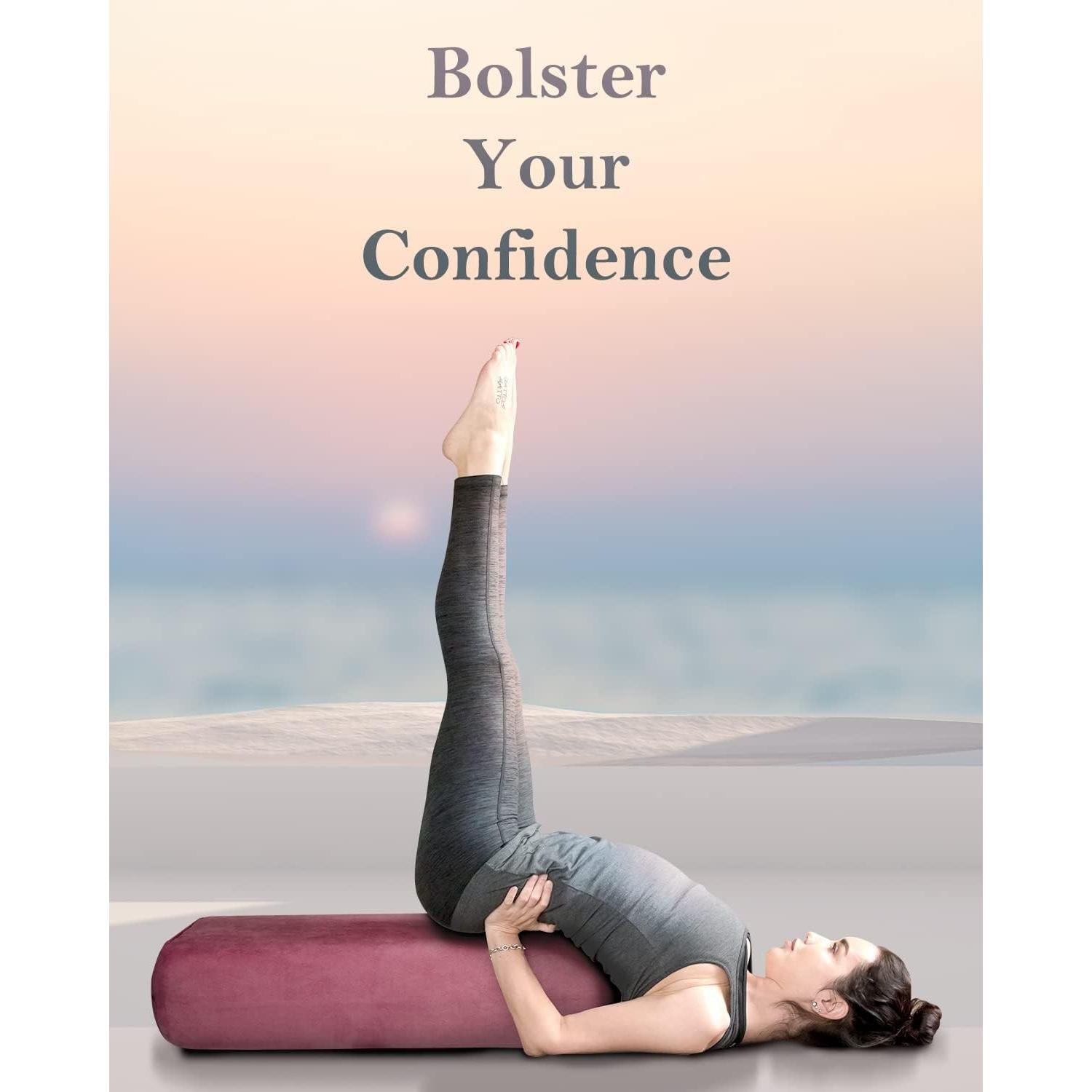 Conjunto de Cojines de Yoga Tumaz - Almohada Meditación Burdeos