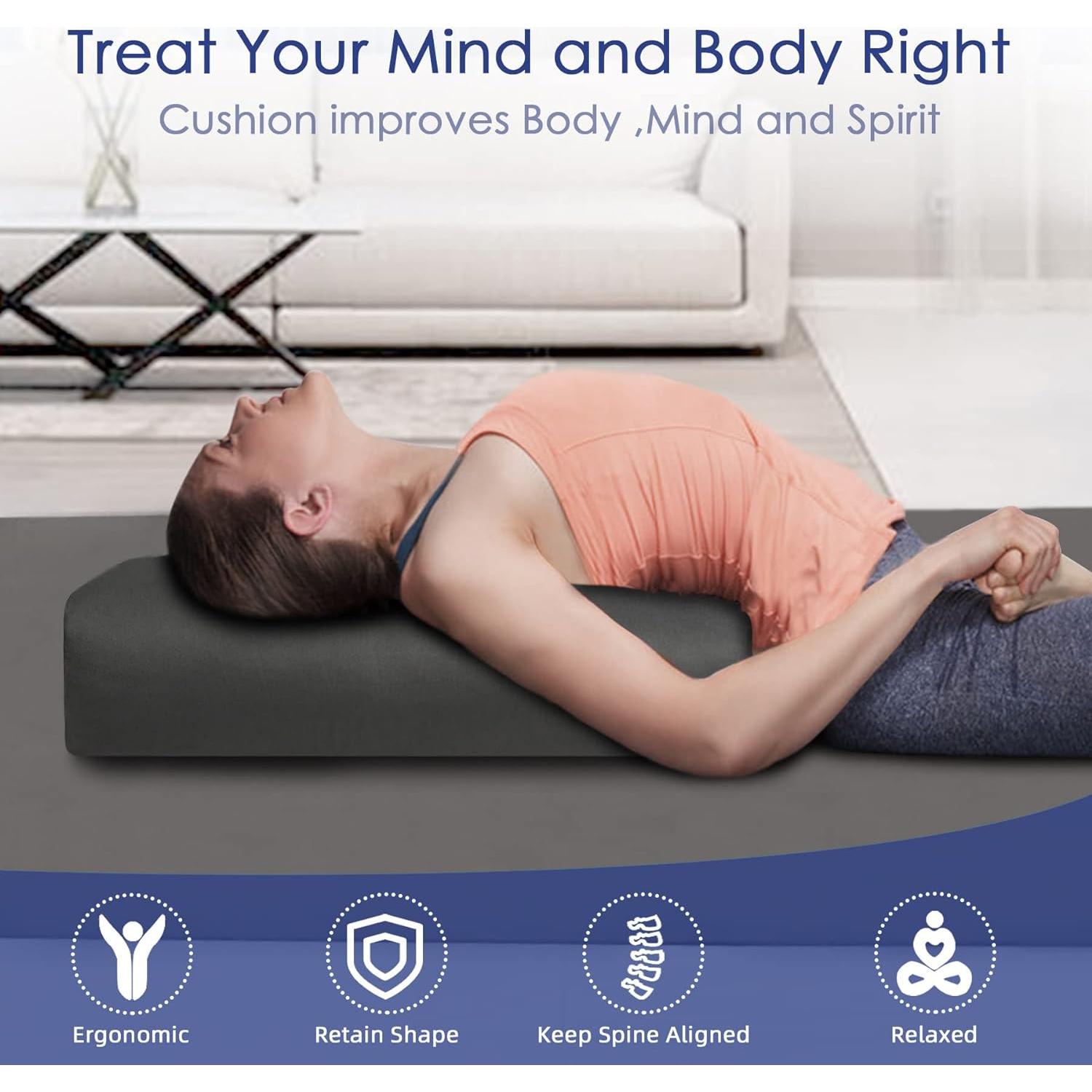 Cojín de Yoga Rectangular FelizMax 66x27 cm Algodón Ergonomico