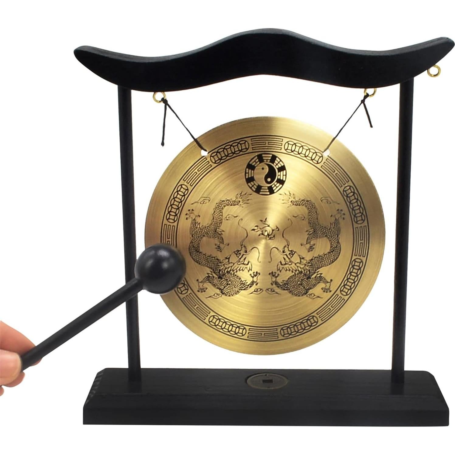 Gong de Escritorio Feng Shui de Bronce Zen Art H1303 19x20cm