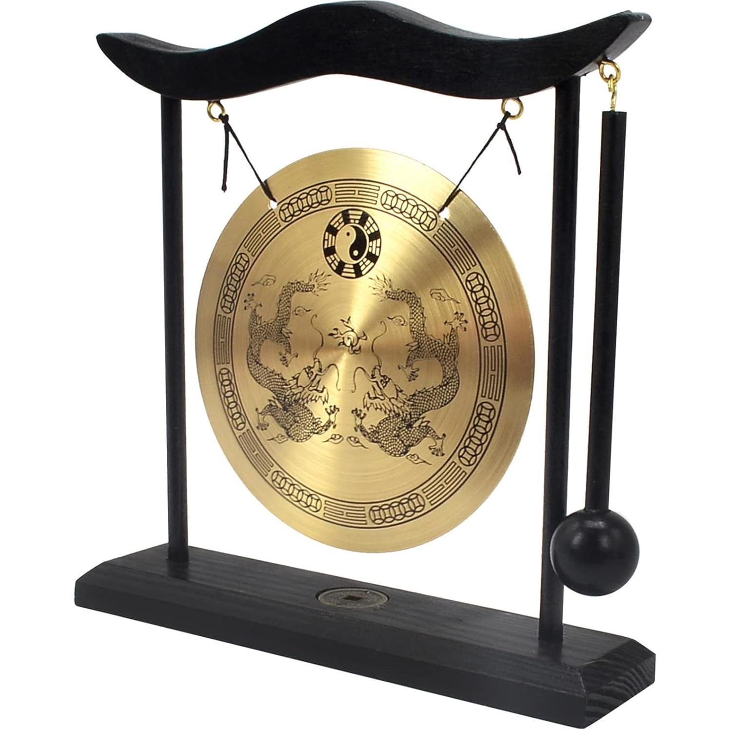 Gong de Escritorio Feng Shui de Bronce Zen Art H1303 19x20cm