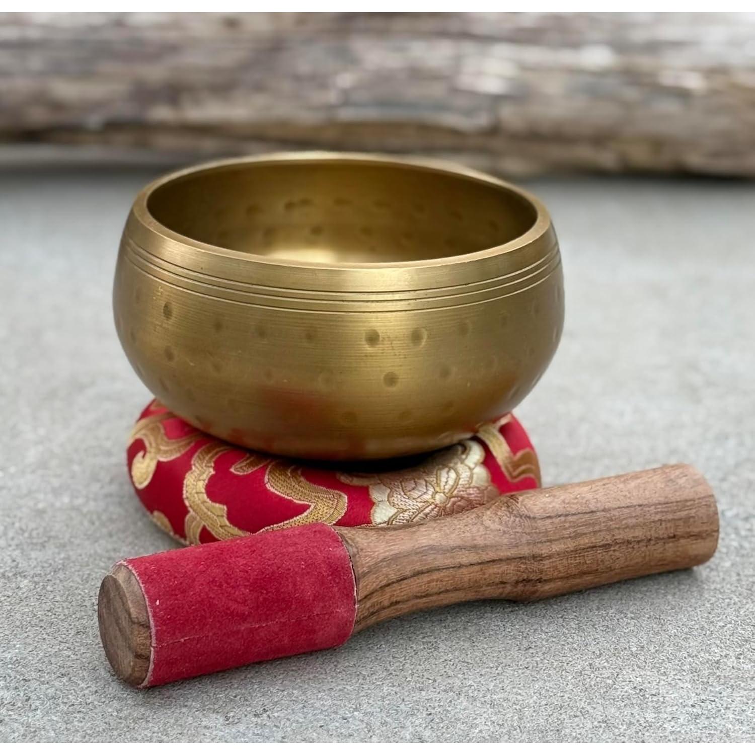 Cuenco Cantante Tibetano Lungta Imports Mediano con Gong y Martillo