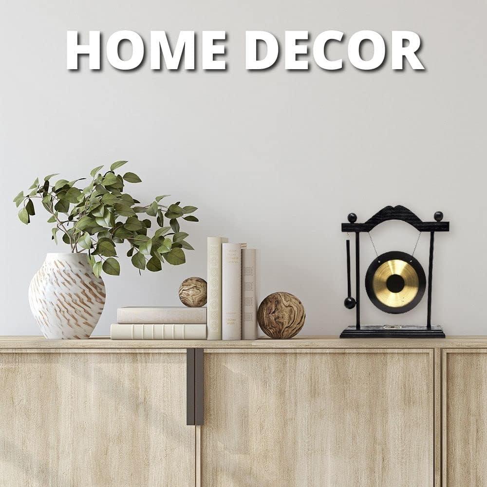 Gong de Escritorio Mandala Crafts - Mini Gong Zen de Bronce 25.4cm