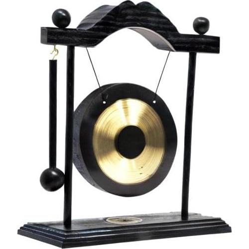 Gong de Escritorio Mandala Crafts - Mini Gong Zen de Bronce 25.4cm