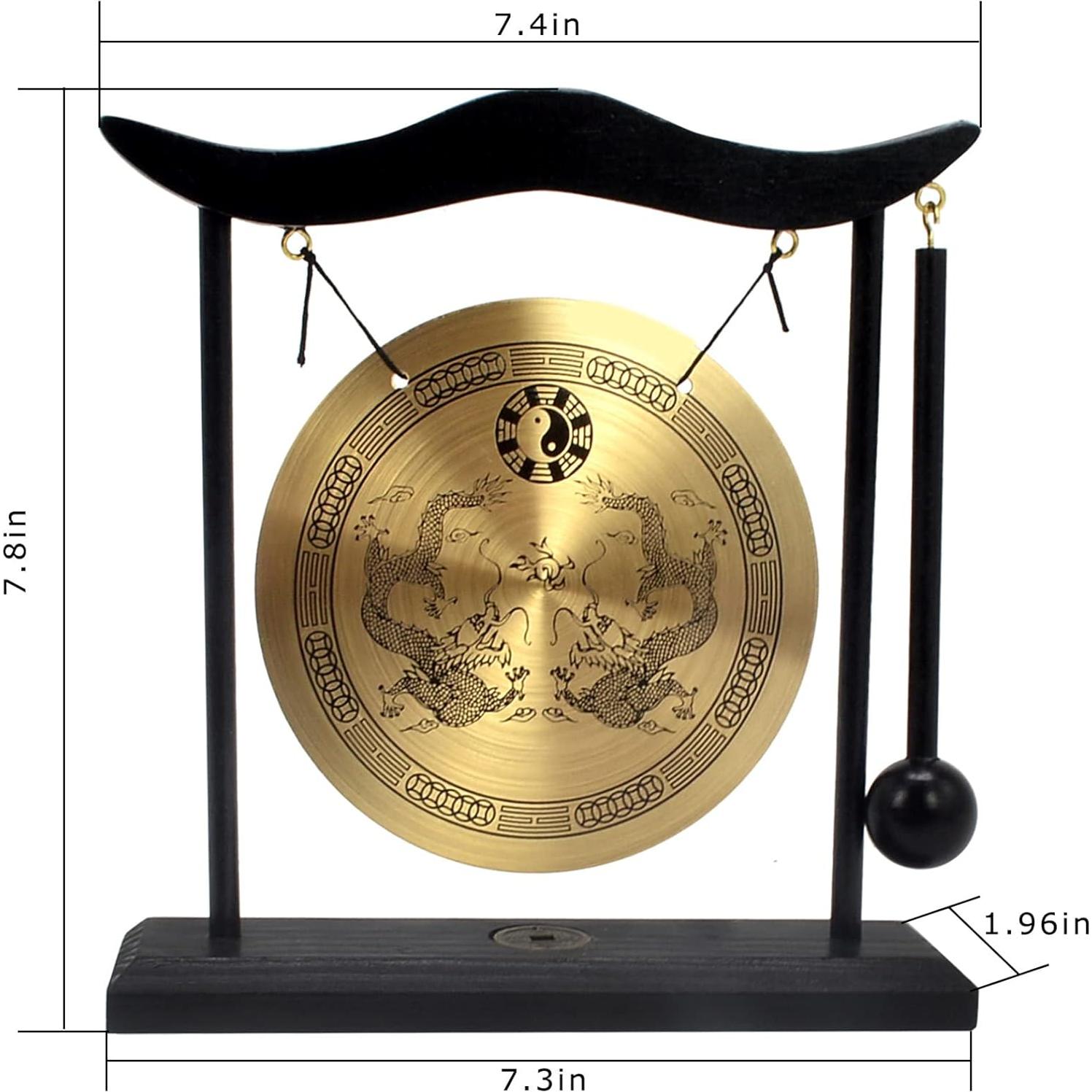Gong de Latón Feng Shui FH1303 para Meditación 19x5x20cm