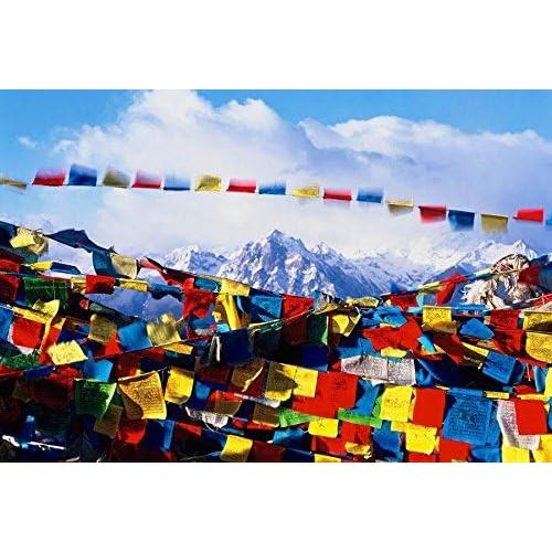 Banderas de Oración Tibetanas iShyan 10pcs 28x36 cm Decorativas