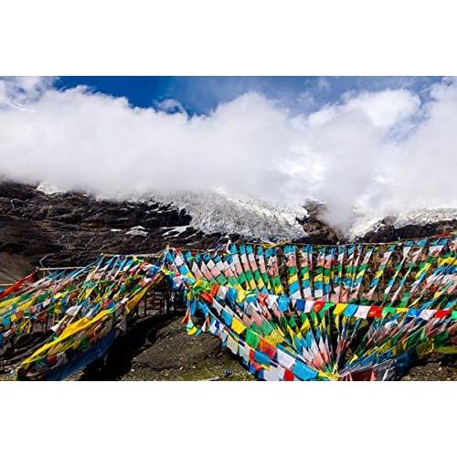 Banderas de Oración Tibetanas iShyan 10pcs 28x36 cm Decorativas