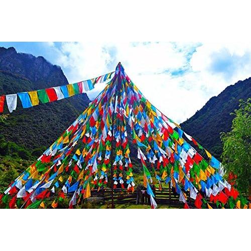 Banderas de Oración Tibetanas iShyan 10pcs 28x36 cm Decorativas
