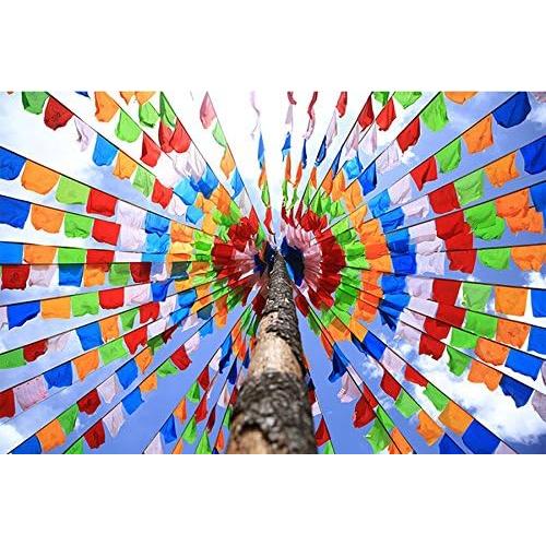 Banderas de Oración Tibetanas iShyan 10pcs 28x36 cm Decorativas