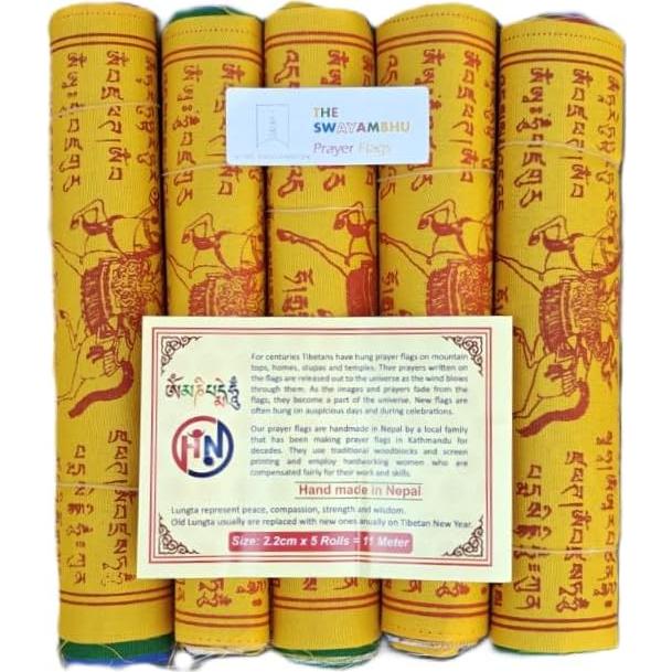 Banderas de Oración Tibetanas Auténticas - 50 Banderas 21x21cm