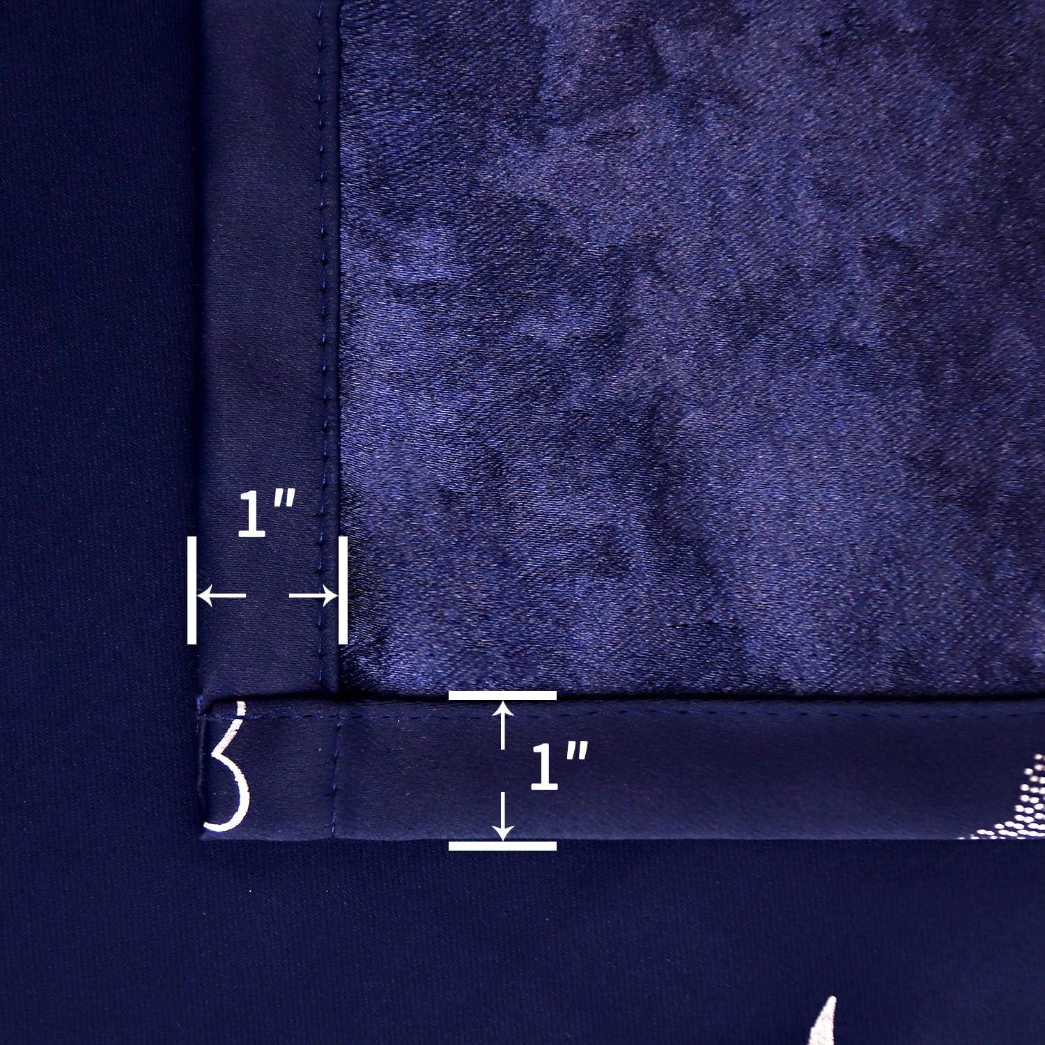 Cortinas Opacas BGment 2 Paneles 52x183 cm Estrellas Luna