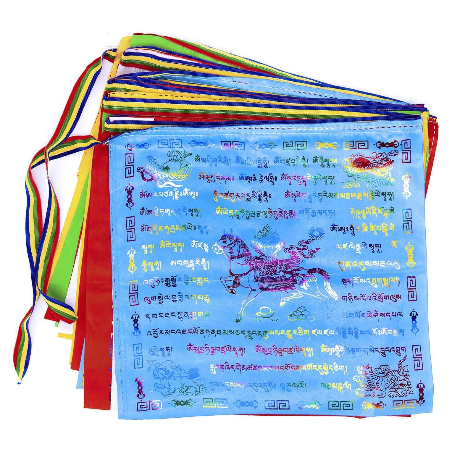 Banderas de Oración Tibetanas 10 PCS 34x34 cm Oun Nana