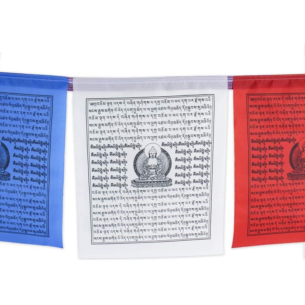 Banderas de Oración Tibetana Flaglink - 25 Banderas 30x35 cm
