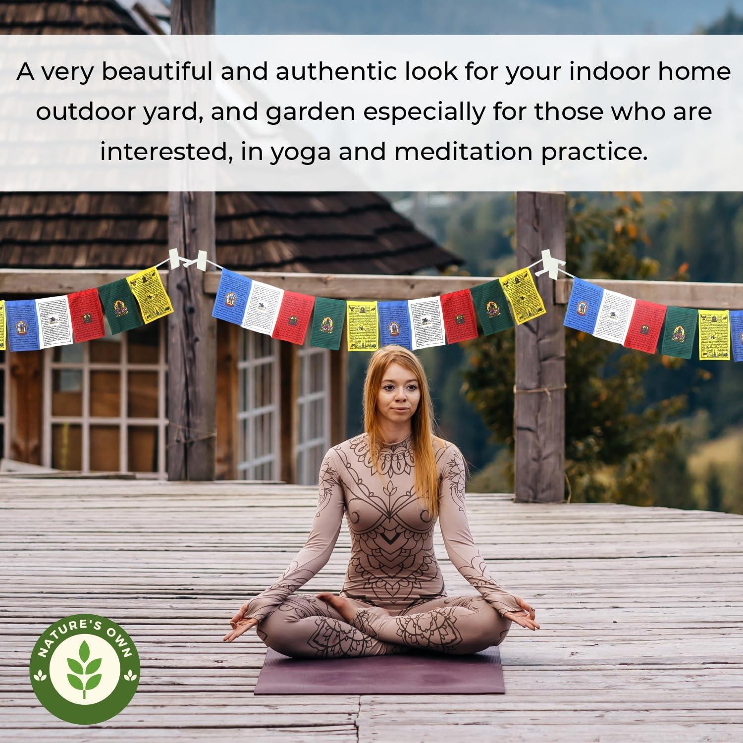 Conjunto de 10 Banderas de Oración Tibetanas 23x33cm - Lung Ta