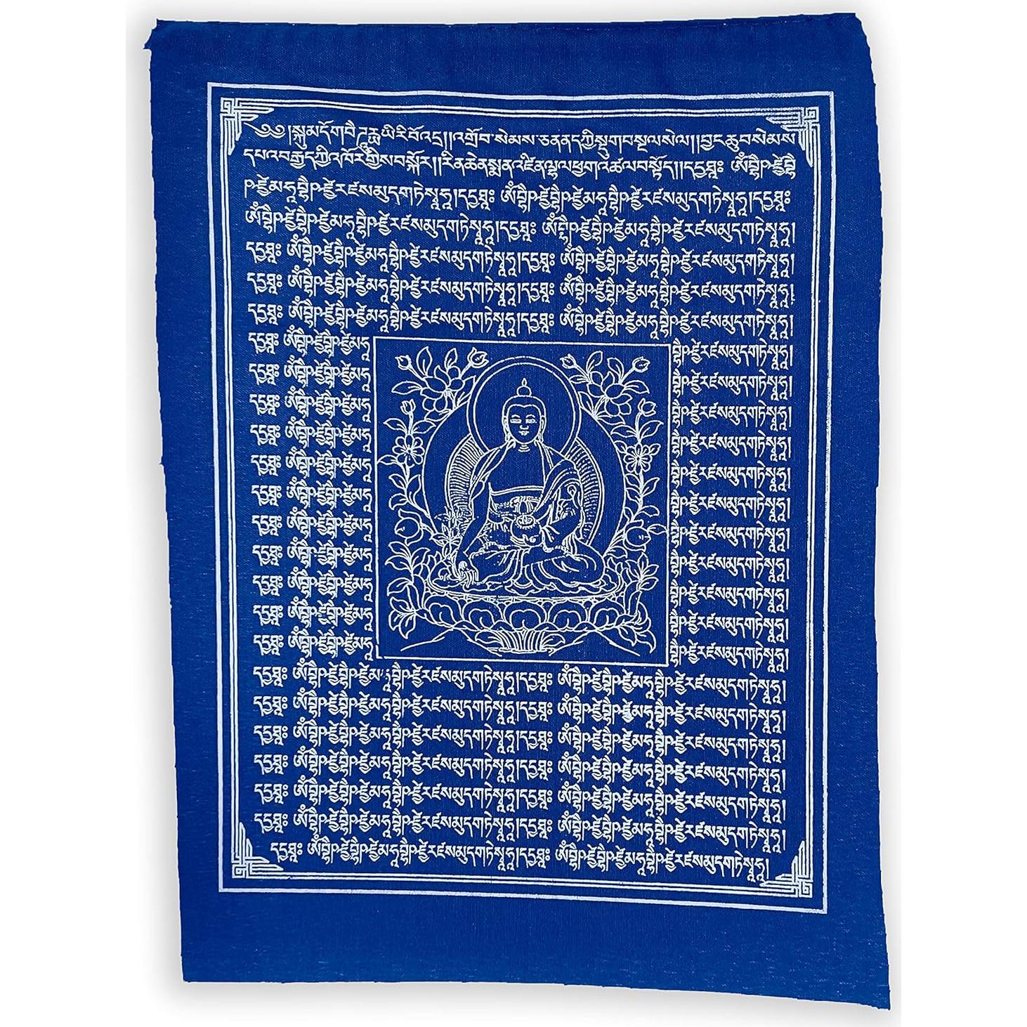Banderas de Oración del Buda de Medicina Tibetanas 20x20cm