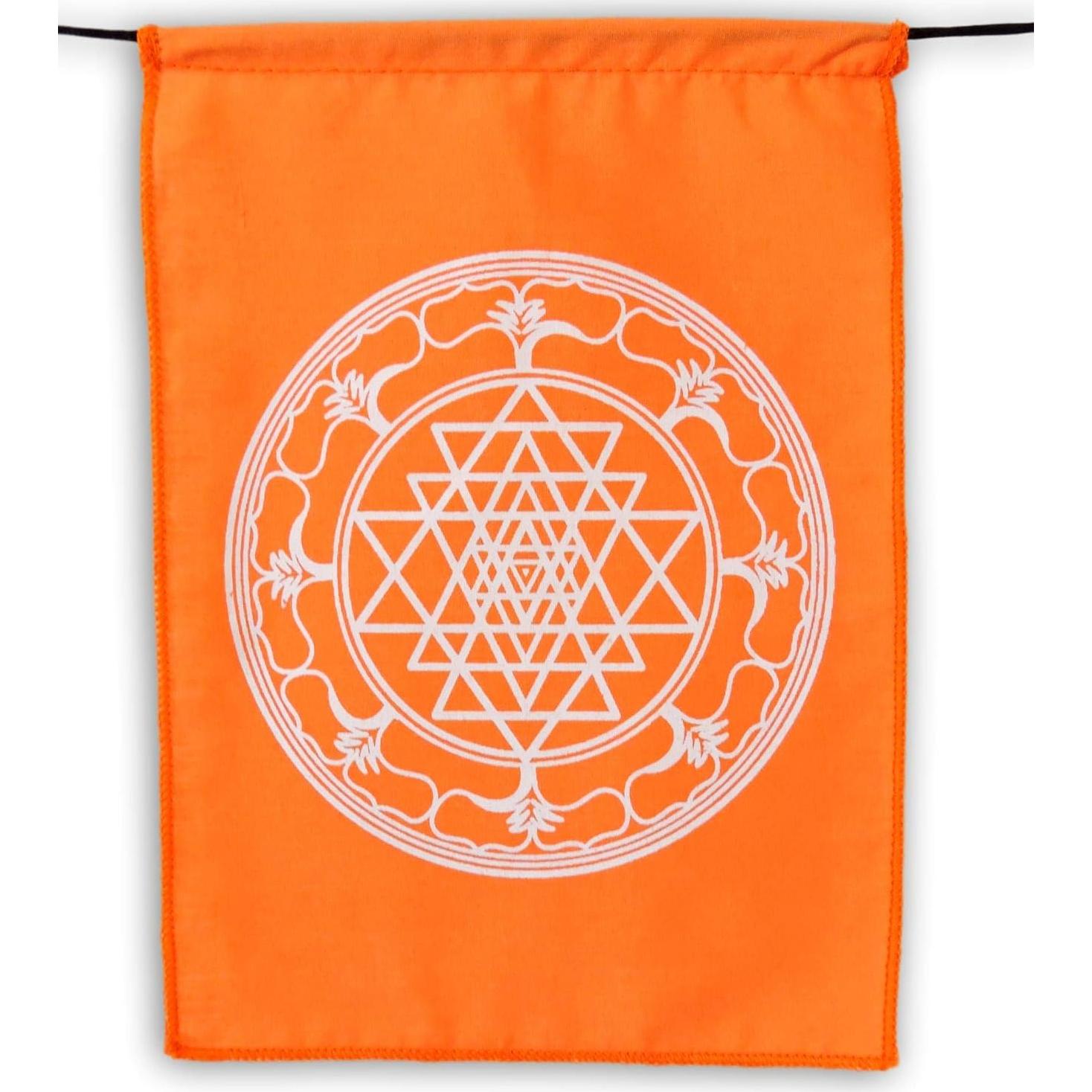 Banderas de Oración Arcoíris Geometría Sagrada 23x30 cm