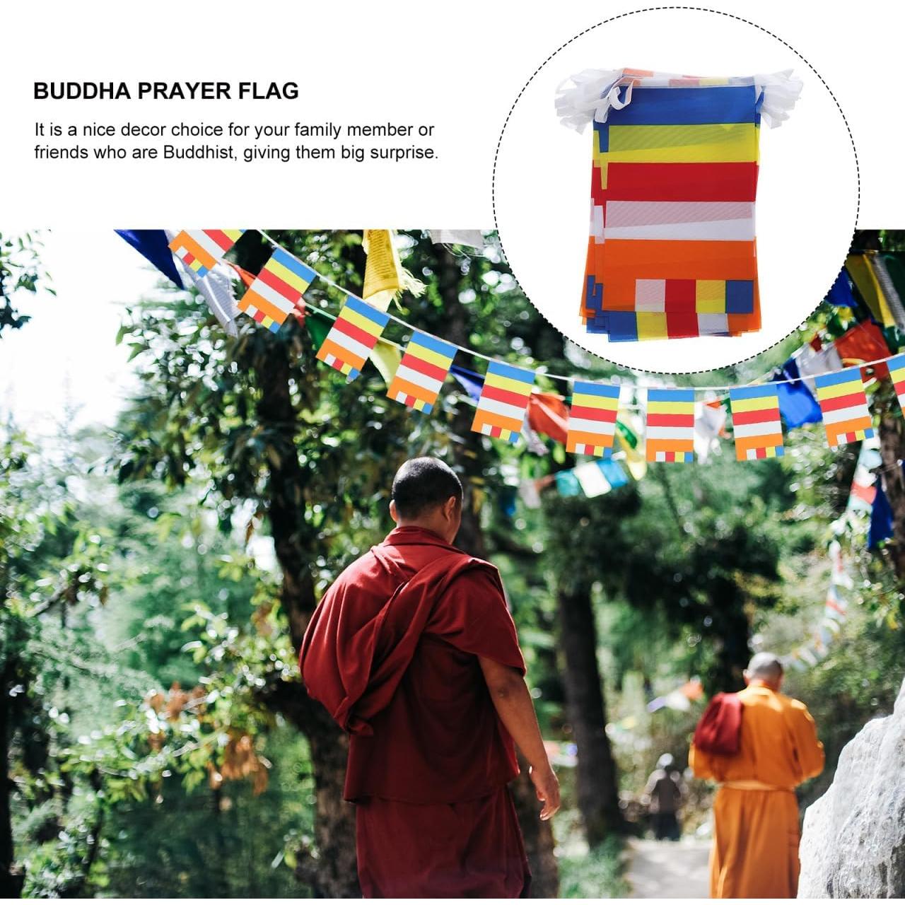 Banderas de Oración Budistas FONDOTIN 100x21 cm 5 Colores