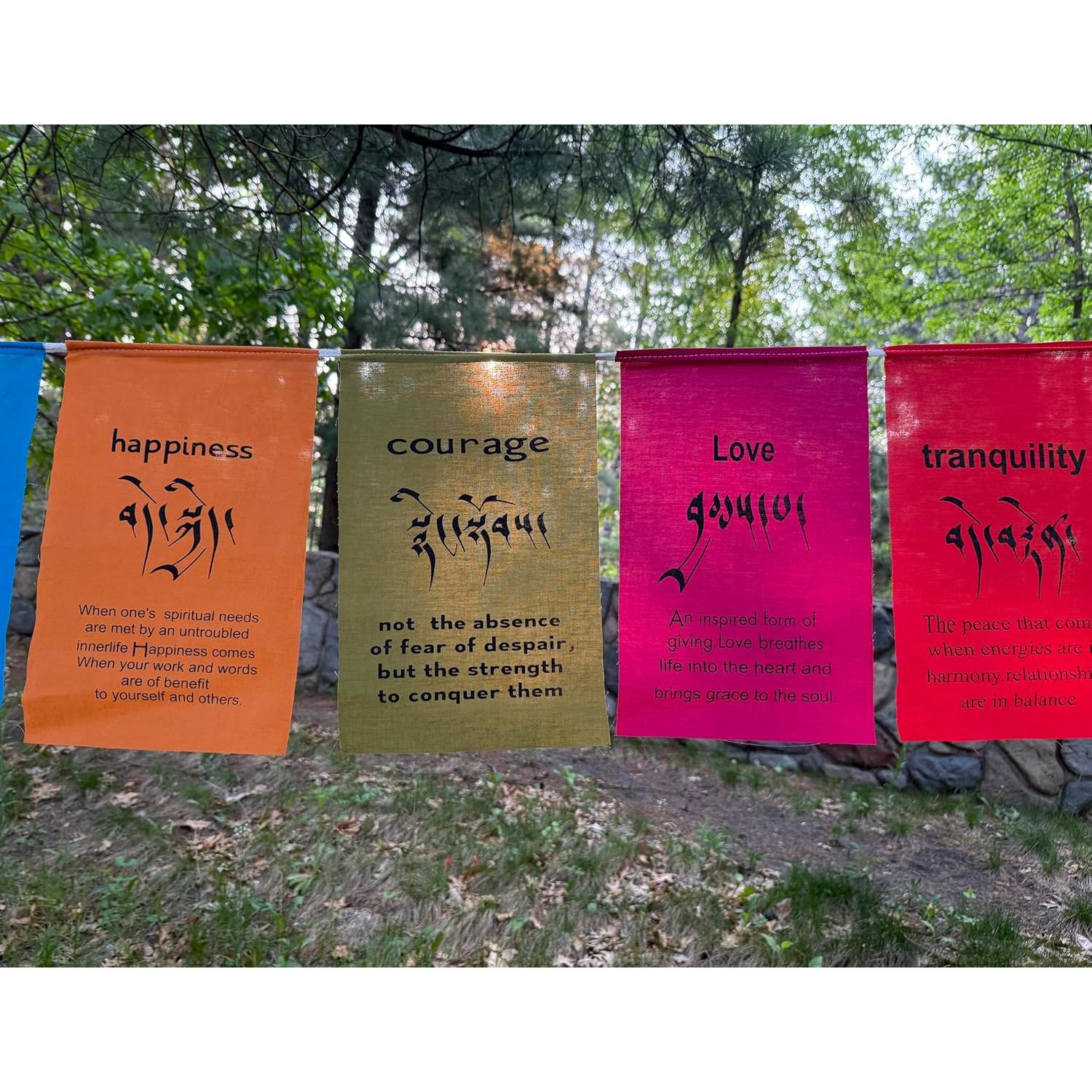 Banderas de Oración Tibetanas Hechas a Mano - DharmaObjects