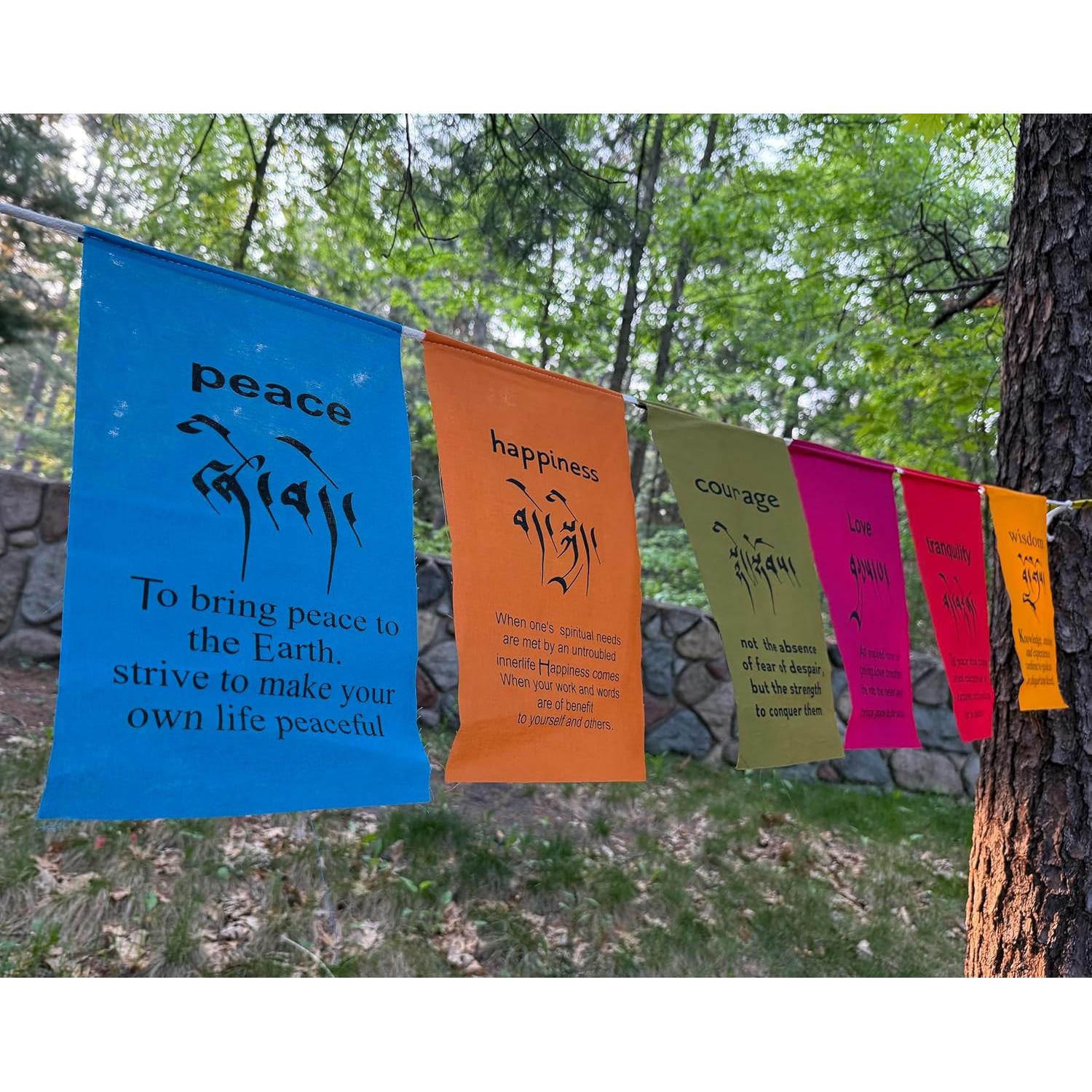 Banderas de Oración Tibetanas Hechas a Mano - DharmaObjects