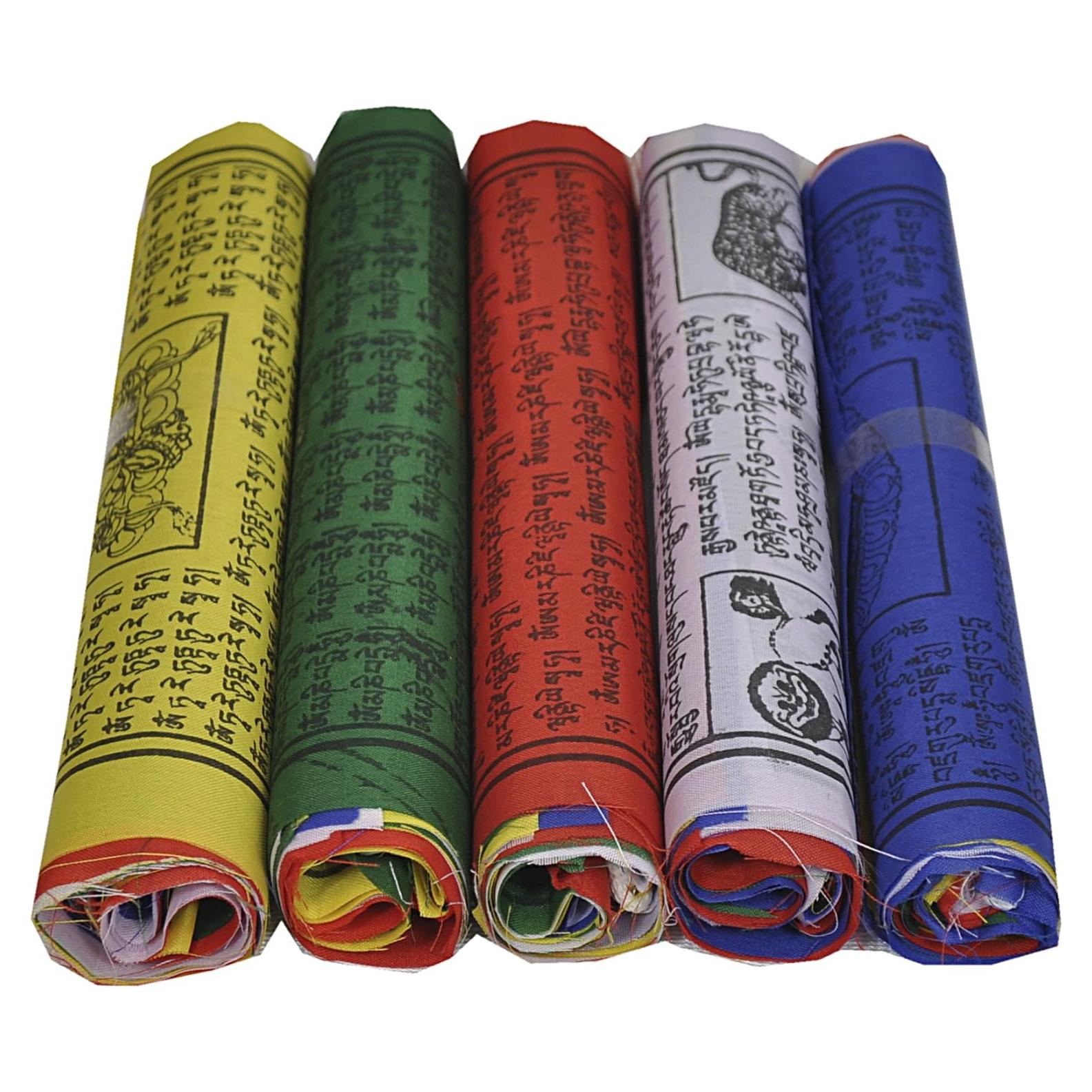Banderas de Oración Budistas Tibetanas Kasthamandap - Paquete de 50