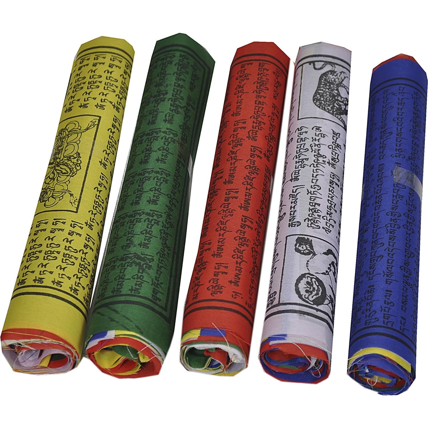 Banderas de Oración Budistas Tibetanas Kasthamandap - Paquete de 50