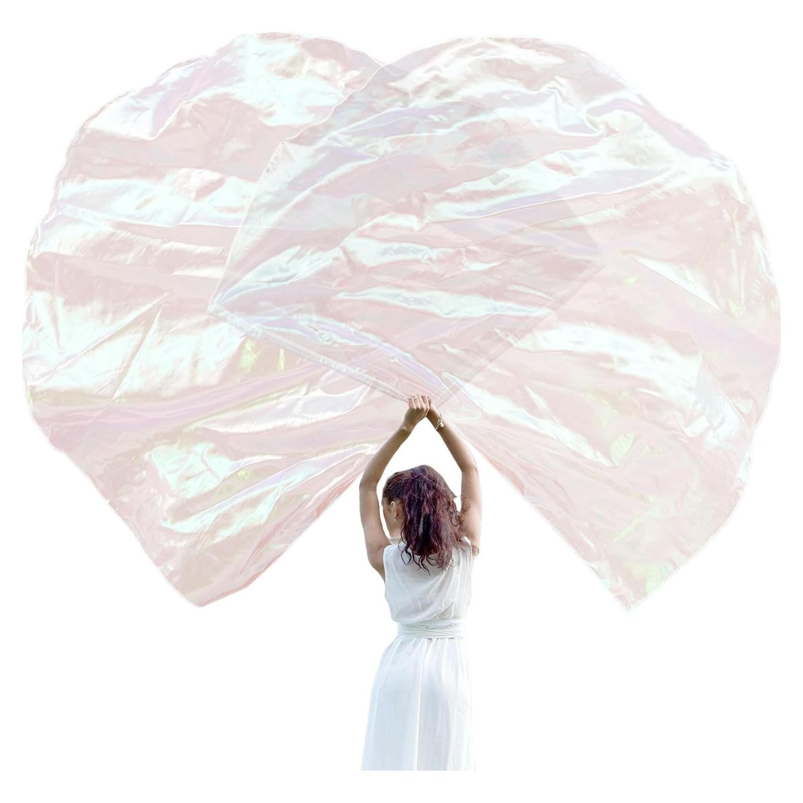 Banderas de Alabanza Jetec 2 Set 96-140 cm Blanca Transparente