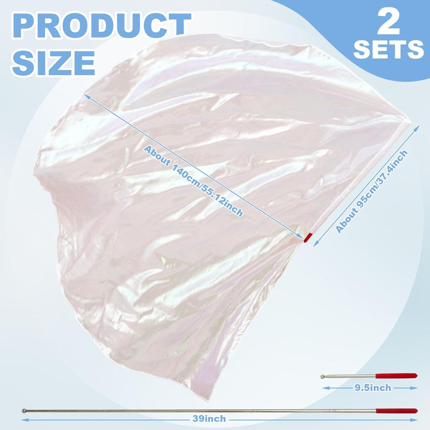 Banderas de Alabanza Jetec 2 Set 96-140 cm Blanca Transparente