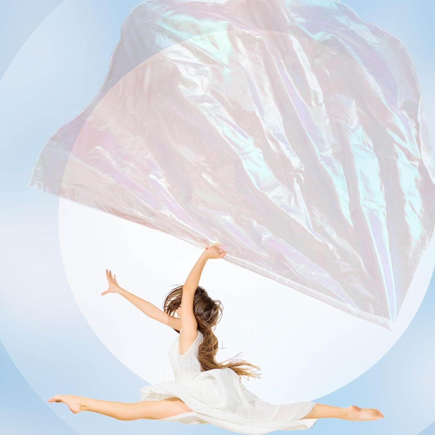 Banderas de Alabanza Jetec 2 Set 96-140 cm Blanca Transparente