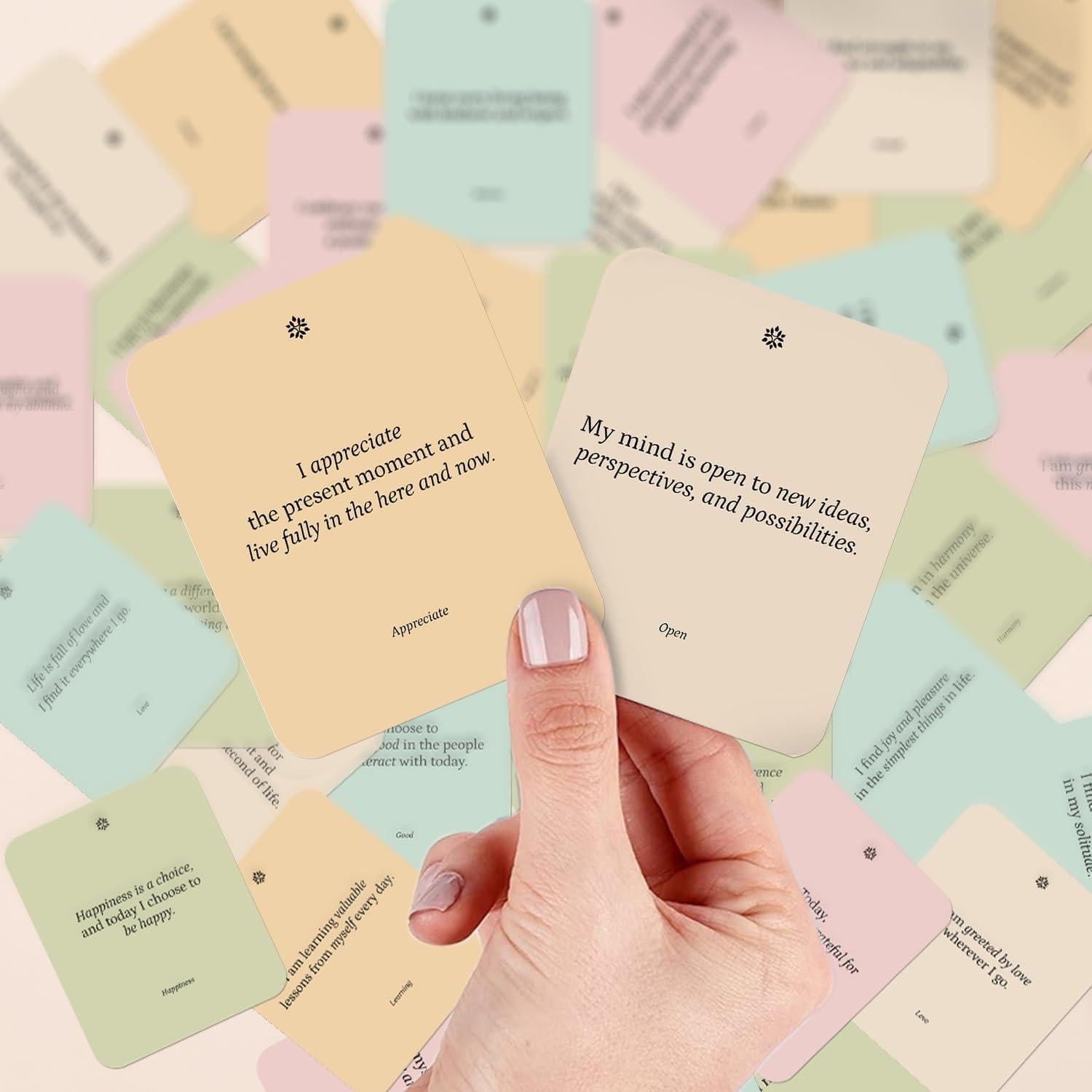 Tarjetas de Afirmación Positiva BIROYAL - 55 Tarjetas 8.9x7.1cm