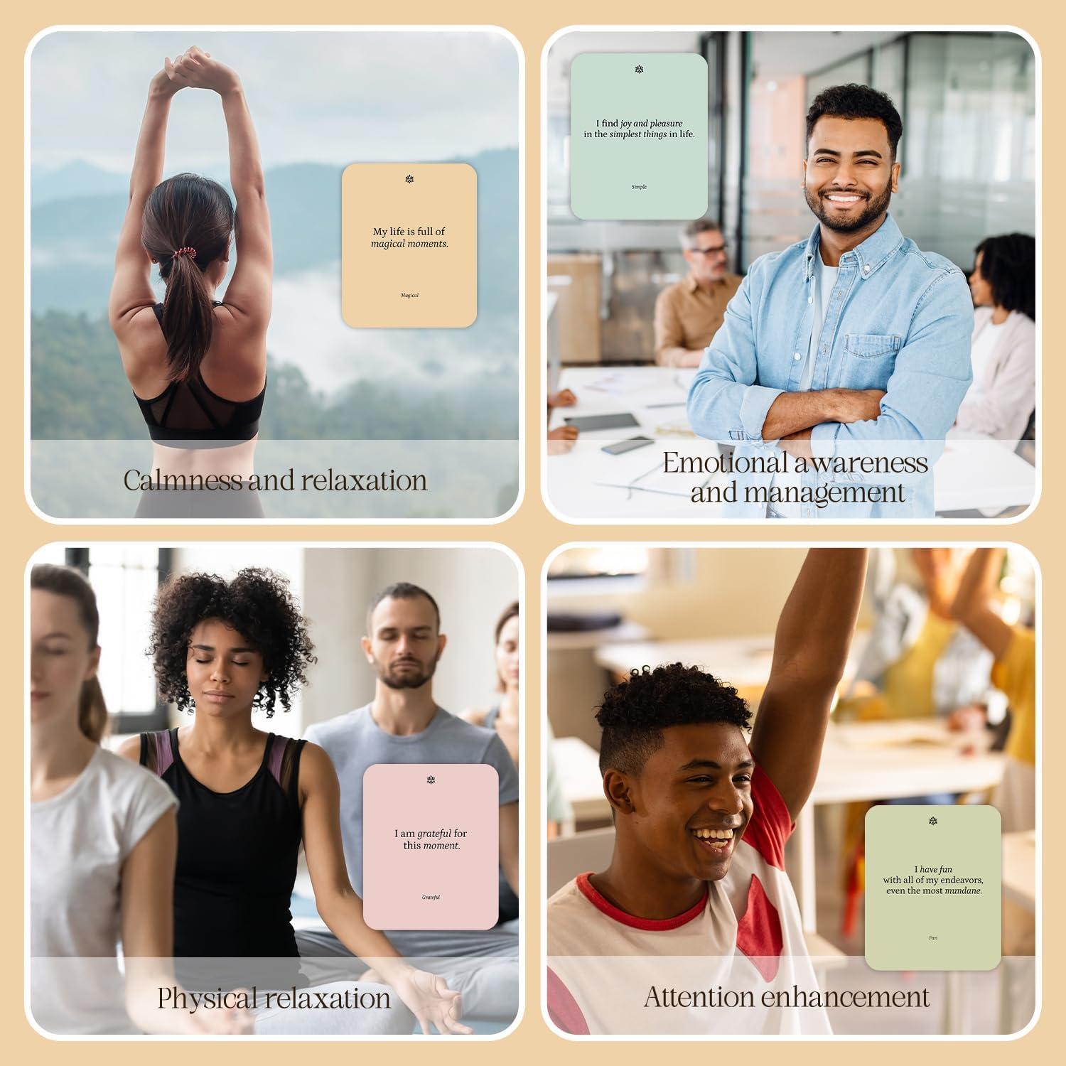 Tarjetas de Afirmación Positiva BIROYAL - 55 Tarjetas 8.9x7.1cm