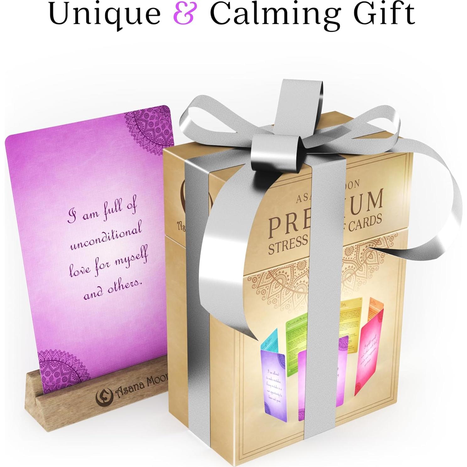 Tarjetas de Alivio del Estrés Asana Moon - 88 Afirmaciones Positivas