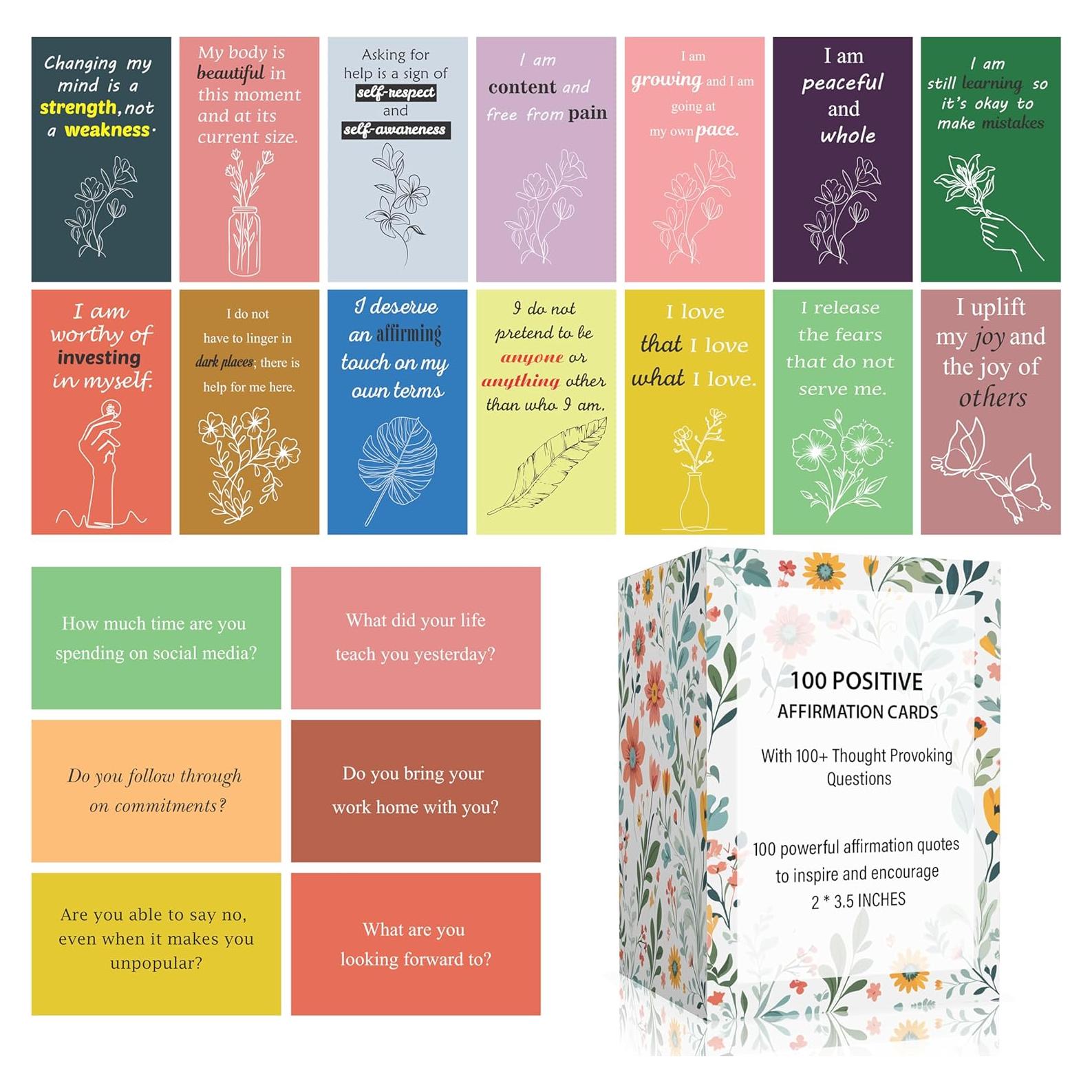 100 Tarjetas de Afirmaciones Positivas Rousrie - Cuidado Personal