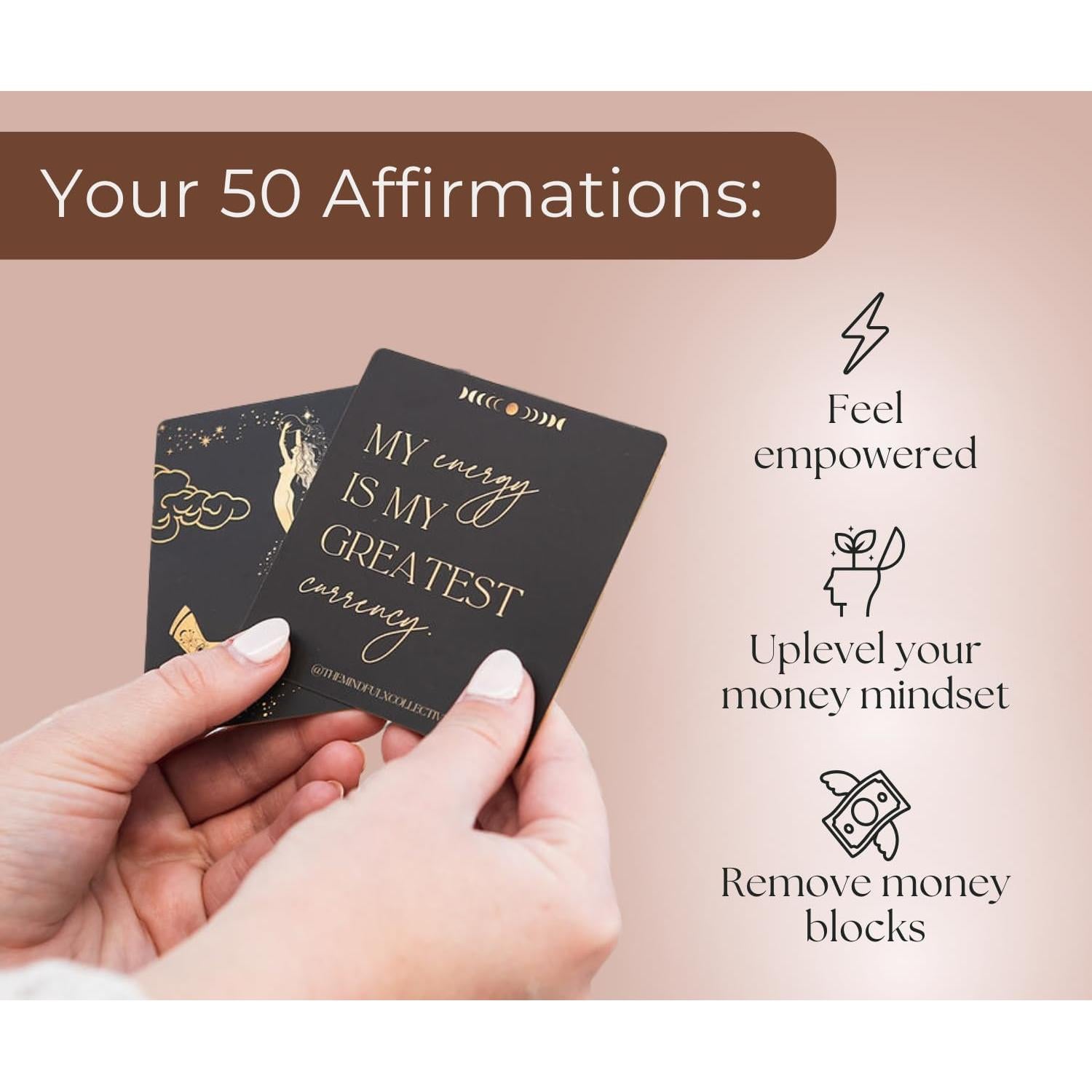 Tarjetas de Afirmaciones Positivas LA COLECTIVA CONSCIENTE - 50 Unidades