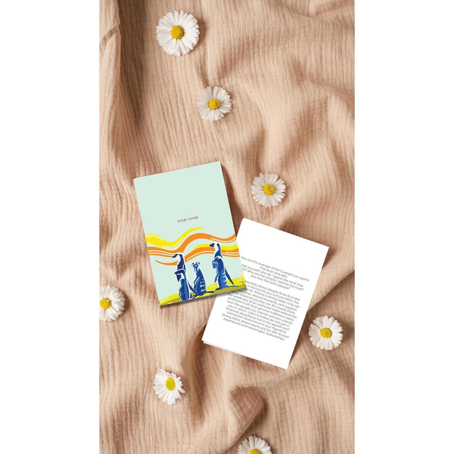 Tarjetas de Afirmaciones Conscientes Un Abrazo Cálido - 60 Unidades