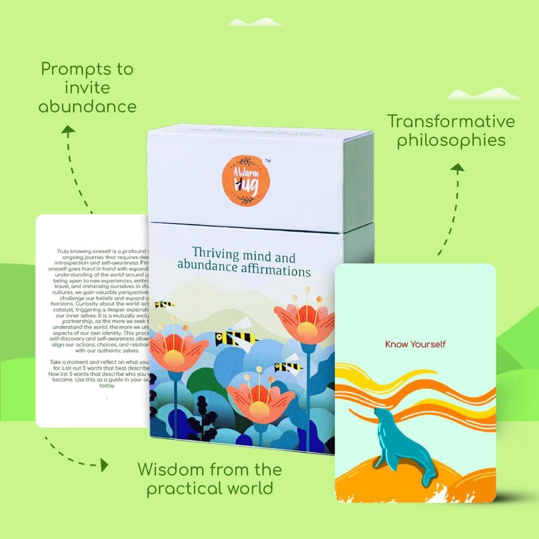 Tarjetas de Afirmaciones Conscientes Un Abrazo Cálido - 60 Unidades