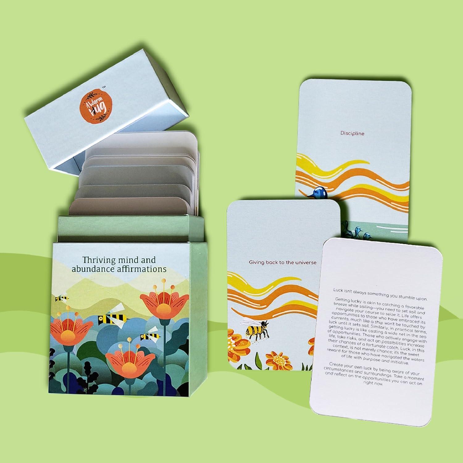 Tarjetas de Afirmaciones Conscientes Un Abrazo Cálido - 60 Unidades