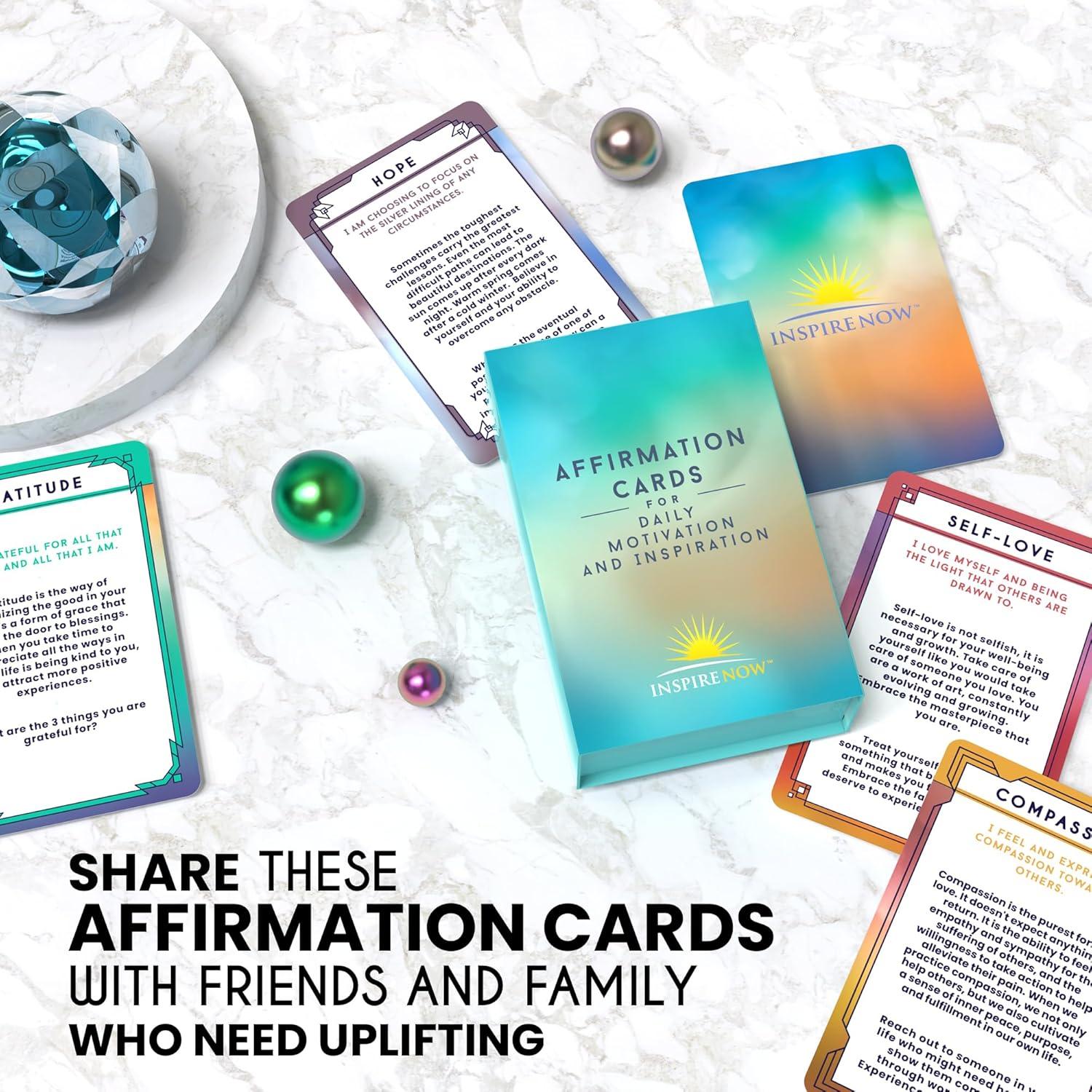 Tarjetas de Afirmación Inspire Now - 30 Mensajes Motivacionales